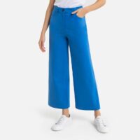 Pantalon large en satin Ecru;Bleu Électrique;Noir;Camel LA REDOUTE COLLECTIONS