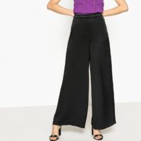 Pantalon large en satin