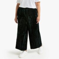 Pantalon large en velours frappé Vert Foncé LA REDOUTE COLLECTIONS PLUS