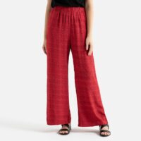 Pantalon large imprimé fleurs JAMIE Imprimé Rouge Suncoo