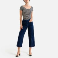 Pantalon large taille haute HUDSON STREET Bleu Marine SESSUN