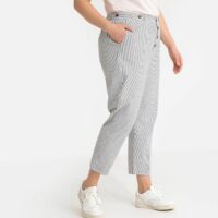 Pantalon rayé coupe carotte Rayé LA REDOUTE COLLECTIONS PLUS