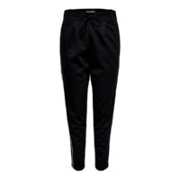 Pantalon rayé droit taille élastique longueur 32 Rayé Noir Only