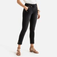 Pantalon slim 7/8ème à pont Noir Anne weyburn