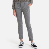 Pantalon slim à carreaux Carreaux Gris REIKO