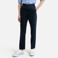 Pantalon slim en satin de coton Bleu Marine;Noir;Beige LA REDOUTE COLLECTIONS