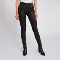 Pantalon slim enduit Noir Morgan