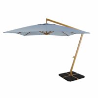 Parasol déporté en aluminium et toile bleu jean Camberra Maisons du Monde