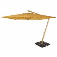 Parasol déporté en aluminium et toile ocre Camberra Maisons du Monde