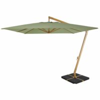 Parasol déporté en aluminium et toile vert kaki Camberra Maisons du Monde