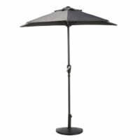 Parasol semi-circulaire en toile gris anthracite Minime Maisons du Monde