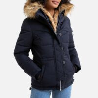 Parka capuche imitation fourrure Jkt misty w Marine;Noir Schott