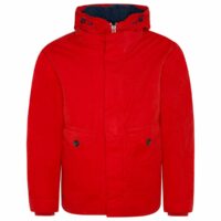 Parka imperméable à capuche Edward Gris Anthracite - Rouge Pepe Jeans