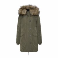 Parka mi-longue à capuche Kaki Pepe Jeans