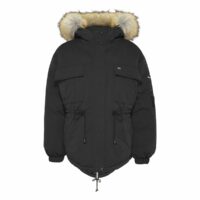 Parka mi-longue à capuche Noir Tommy Jeans