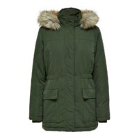 Parka mi-longue à capuche Vert;Noir JACQUELINE DE YONG