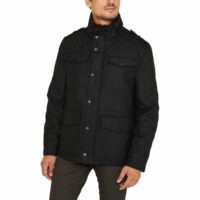 Parka multipoches enduite Field Noir Esprit