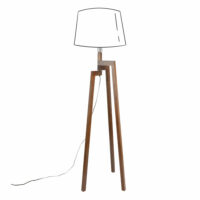 Pied de lampadaire en hévéa foncé H132 Maisons du Monde