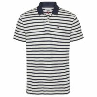 Polo droit à rayures Tommy Classics Blanc / Bleu Marine Tommy Jeans