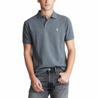 Polo droit custom fit en maille piquée Bleu Foncé - Orange - Bleu Clair - Rouge Vif - Rouge Grenadine - Gris Foncé - Bleu Moyen - Bleu Roi - Vert - Bleu - Bleu/Turquoise - Vert Vif Polo Ralph Lauren