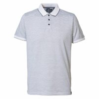 Polo droit en jersey motif tissé Bleu Marine/Blanc PETROL INDUSTRIES