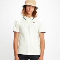 Polo droit maille piquée Batwing Blanc - Bleu Marine Levi's