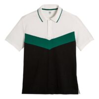 Polo manches courtes colorblock Blanc/Noir LA REDOUTE COLLECTIONS