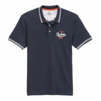 Polo manches courtes piqué graphique Bleu Marine - Ecru Oxbow