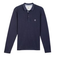 Polo manches longues Bleu Marine Oxbow