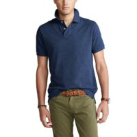 Polo slim en maille piquée Bleu Moyen - Bleu Foncé - Vert Polo Ralph Lauren