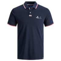 Polo slim en maille piquée Jorclement Euro Bleu Marine jack & jones