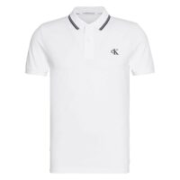 Polo slim maille piquée CK Essential Blanc Calvin Klein Jeans