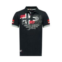 Polo slim maille piquée Kutta Noir - Gris Chiné - Bleu Marine geographical norway