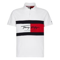 Polo slim manches courtes Autograph Flag Bleu - Bleu Marine - Rouge - Blanc Tommy Hilfiger