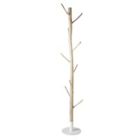 Porte-manteau tronc d'arbre en eucalyptus et métal blanc Maisons du Monde