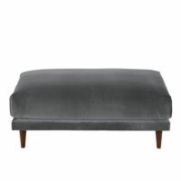 Pouf de canapé en velours gris anthracite Raoul Maisons du Monde