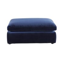 Pouf de canapé modulable en velours bleu nuit Midnight Maisons du Monde