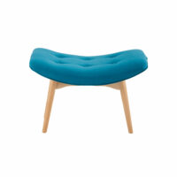 Pouf repose-pieds style scandinave bleu pétrole Iceberg Maisons du Monde