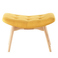 Pouf repose-pieds style scandinave jaune Iceberg Maisons du Monde