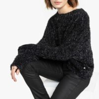 Pull ample en maille bouclette Noir FREEMAN T. PORTER