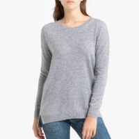 Pull cachemire col rond en fine maille CHARLOTTE Gris LA BRAND BOUTIQUE COLLECTION