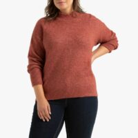 Pull col montant en grosse maille Lie De Vin;Nude LA REDOUTE COLLECTIONS PLUS