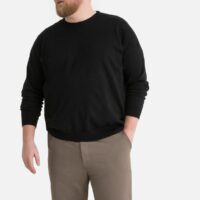 Pull col rond Grande Taille en coton Marine - Noir LA REDOUTE COLLECTIONS PLUS