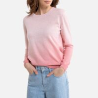 Pull col rond effet tie and dye Rose LA REDOUTE COLLECTIONS