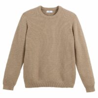 Pull col rond en fine maille Beige Chiné LA REDOUTE COLLECTIONS