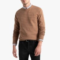 Pull col rond en fine maille Beige Chiné LA REDOUTE COLLECTIONS