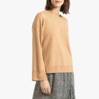 Pull col rond en fine maille Beige Des Petits Hauts