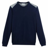 Pull col rond en fine maille Bleu Marine LA REDOUTE COLLECTIONS