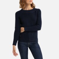 Pull col rond en fine maille Bleu Marine Lauren Ralph Lauren