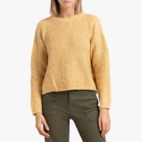 Pull col rond en fine maille CLEM Jaune GARANCE PARIS